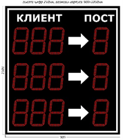 Главное уличное светодиодное табло 3 строки