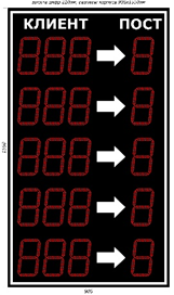 Главное уличное светодиодное табло 5 строк